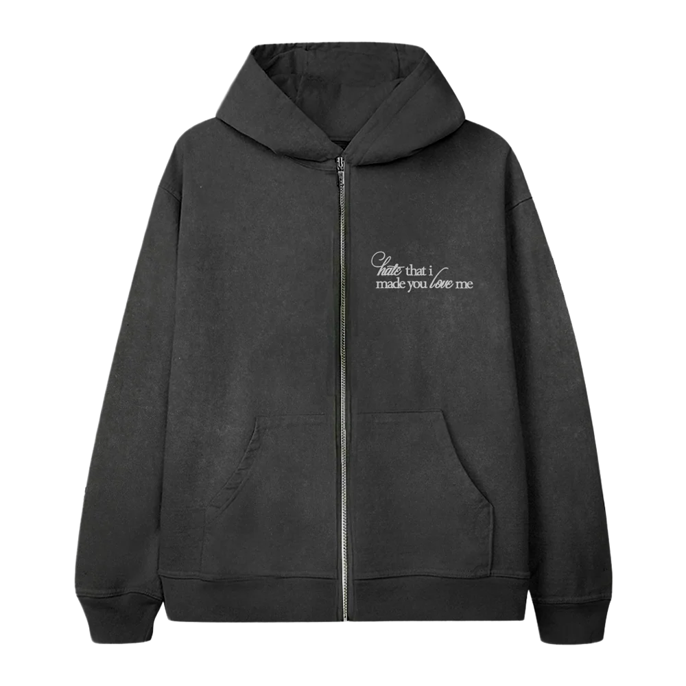 hate that i made you love me flower zip hoodie - Image 2