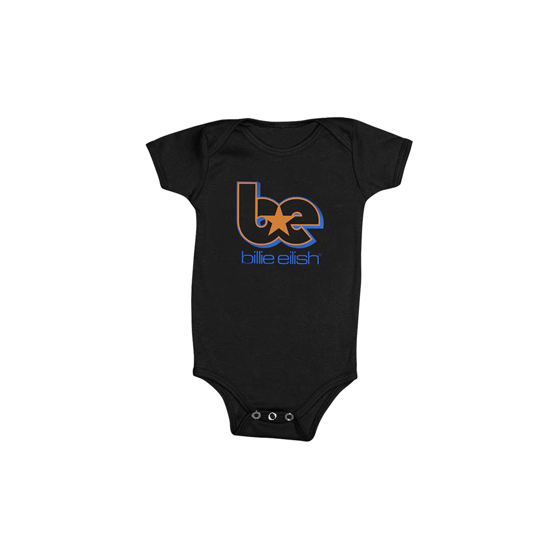 BE Star Infant Black Onesie