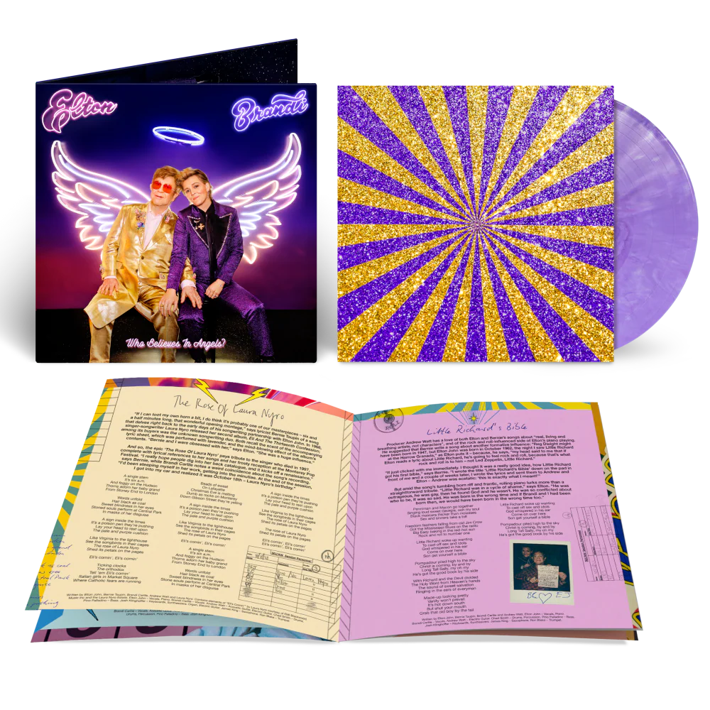 Store Exclusive Purple Marble Vinyl + Album Cover Black T-Shirt Bundle - Image 2