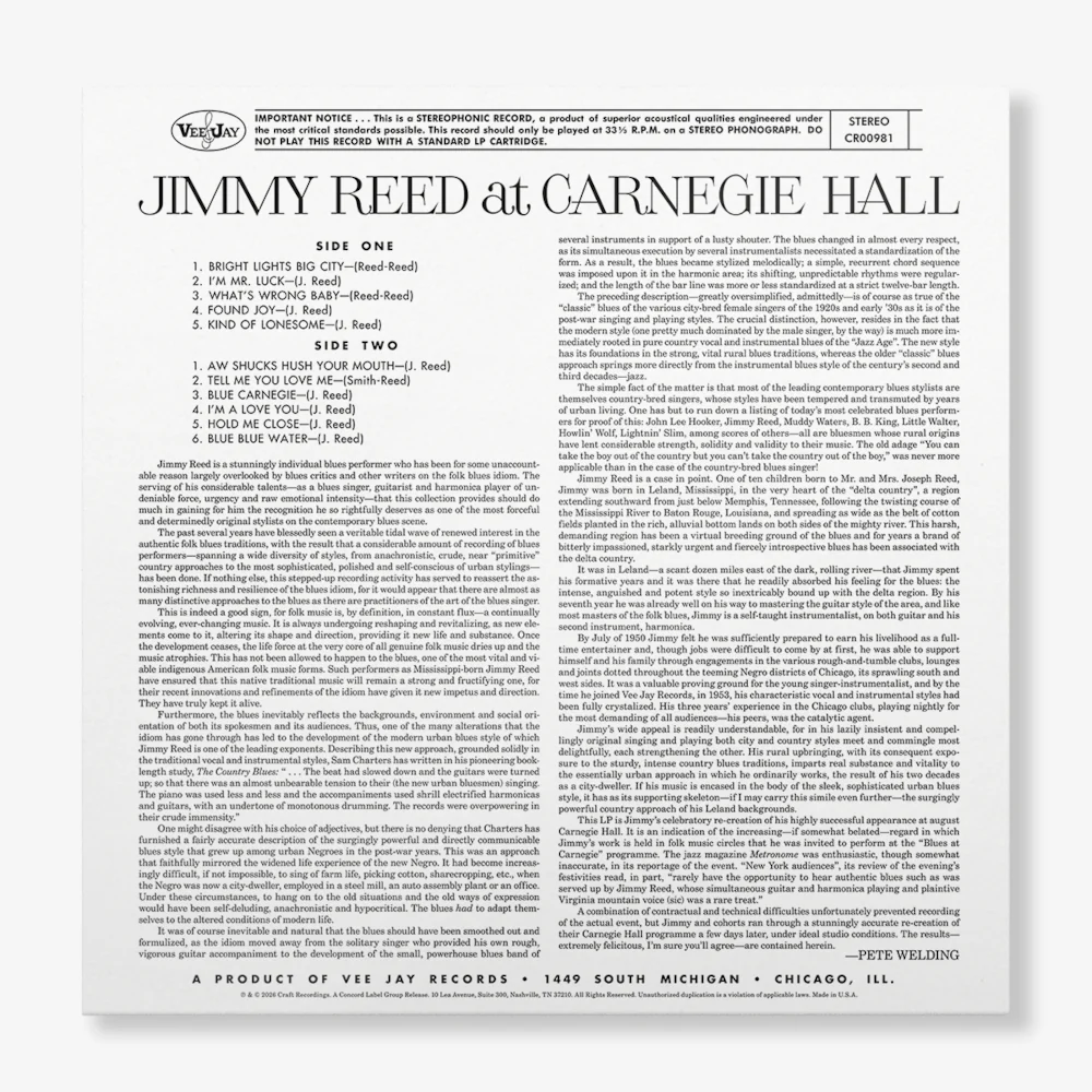 Jimmy Reed At Carnegie Hall - Image 4