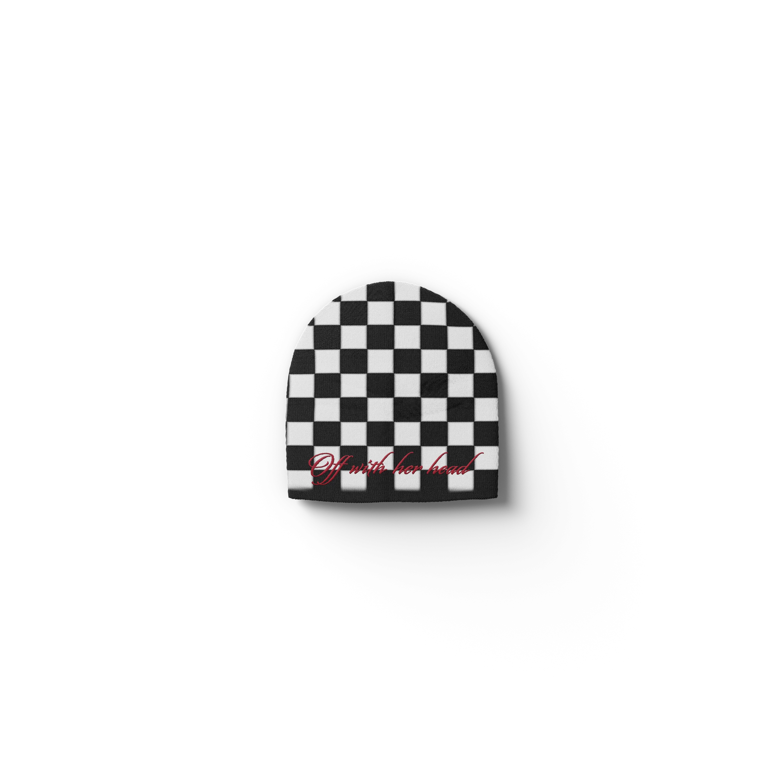 Off With Her Head White + Black Beanie - Image 2
