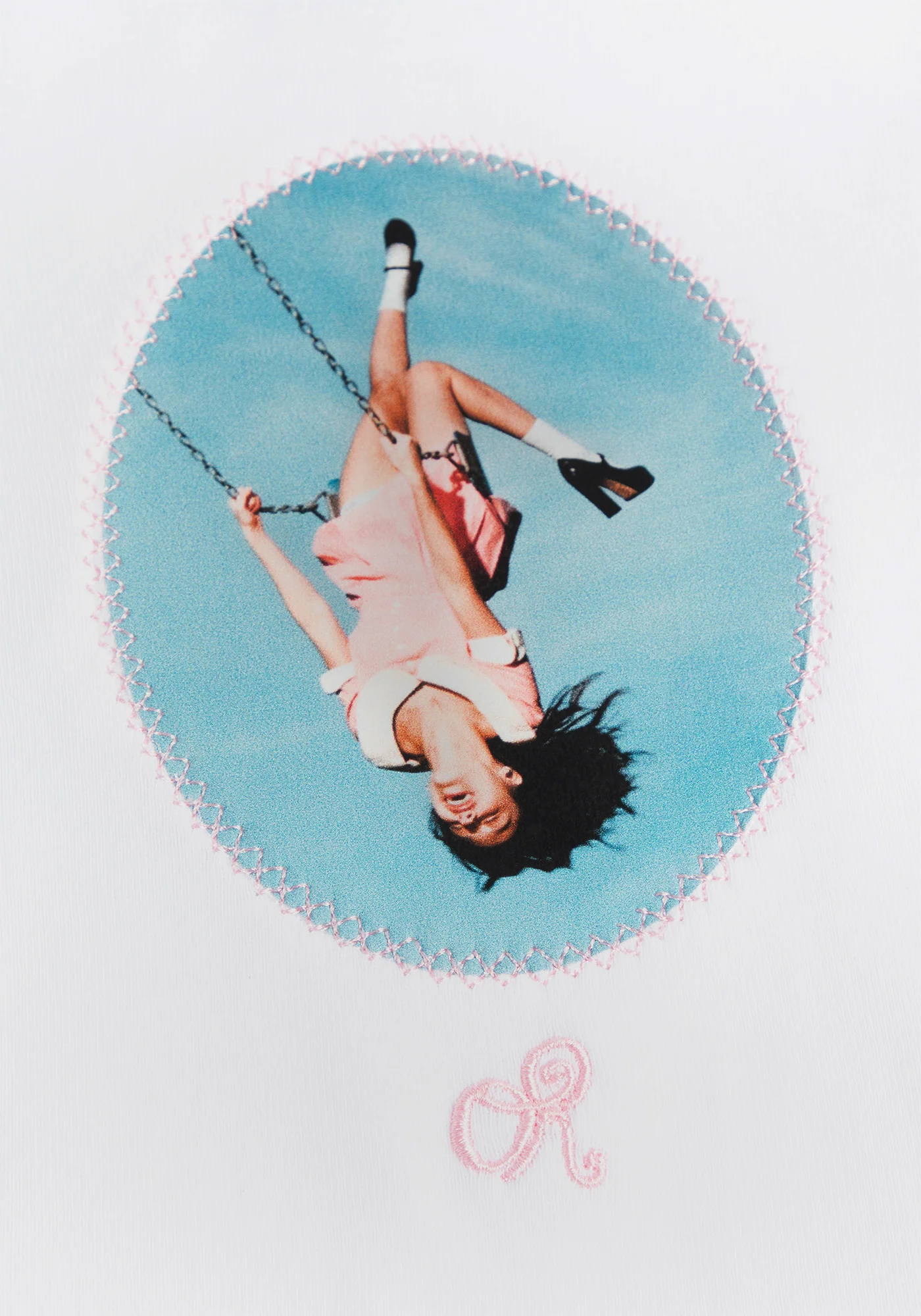 album cover stitched women's baby cropped raglan - Image 2