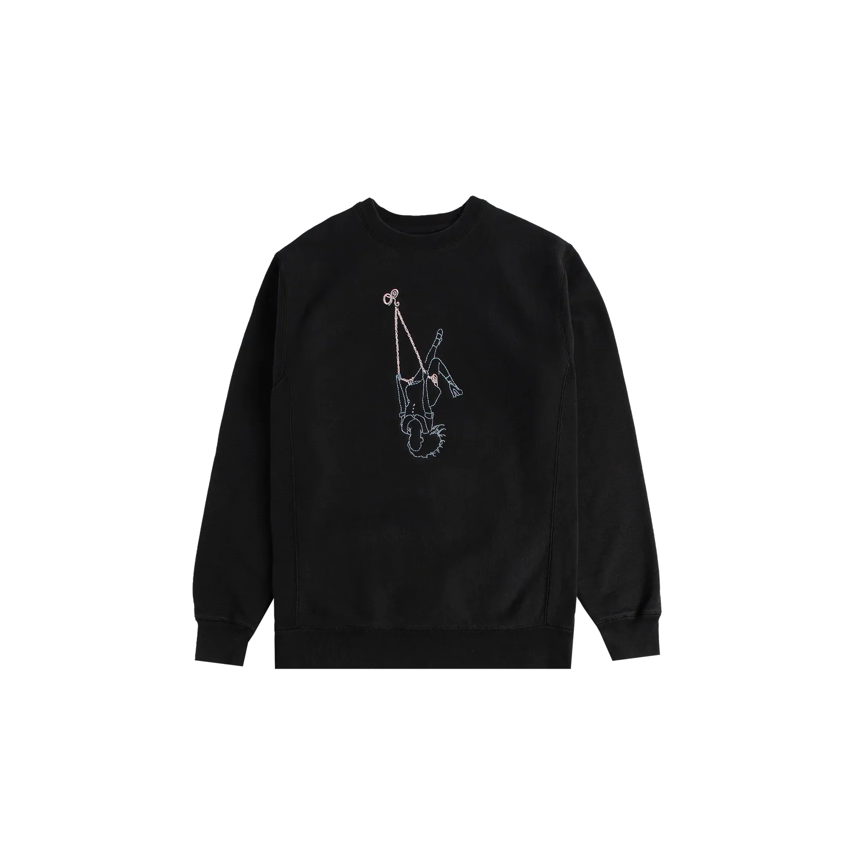 stitched swing embroidered crewneck