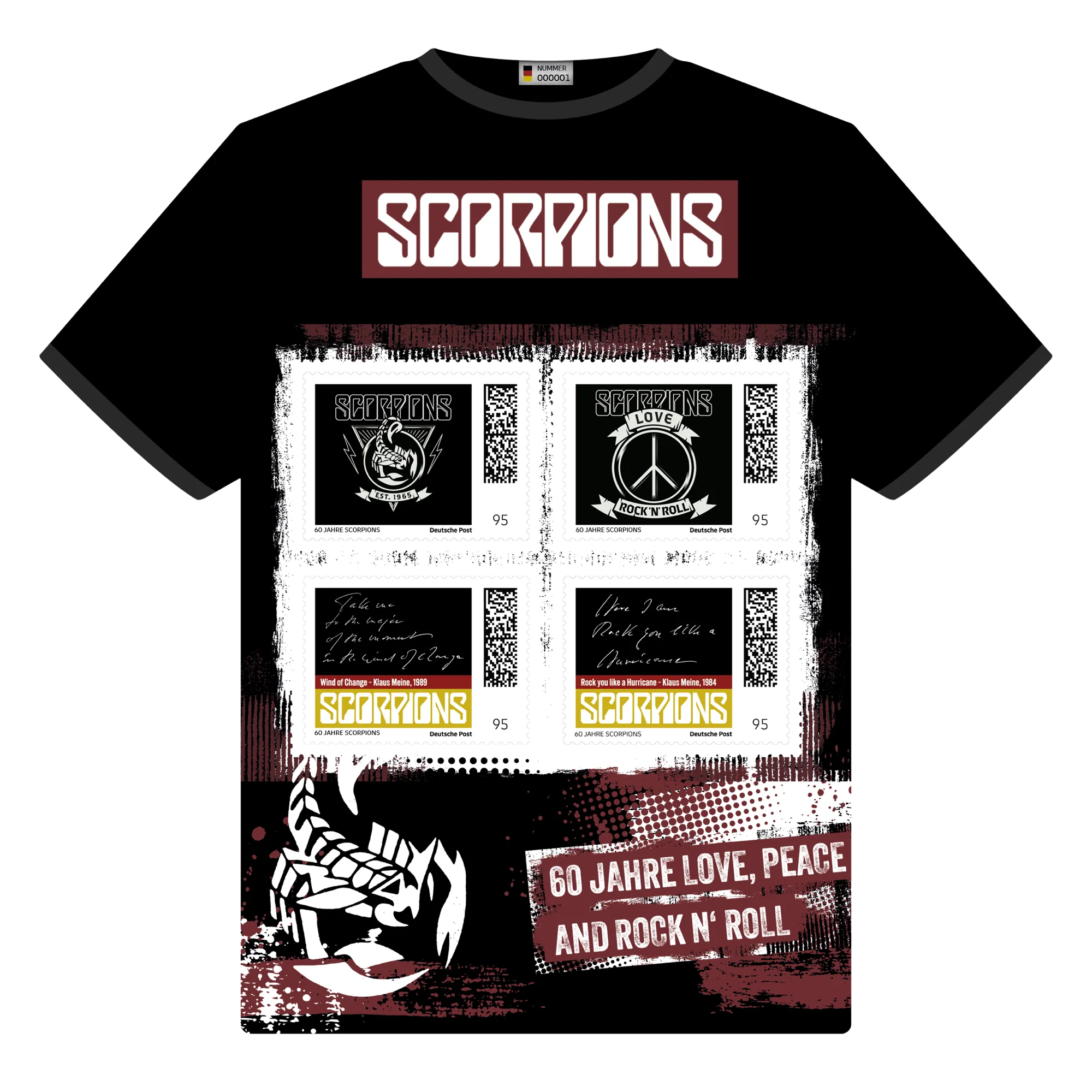 Briefmarken-Set Scorpions Black