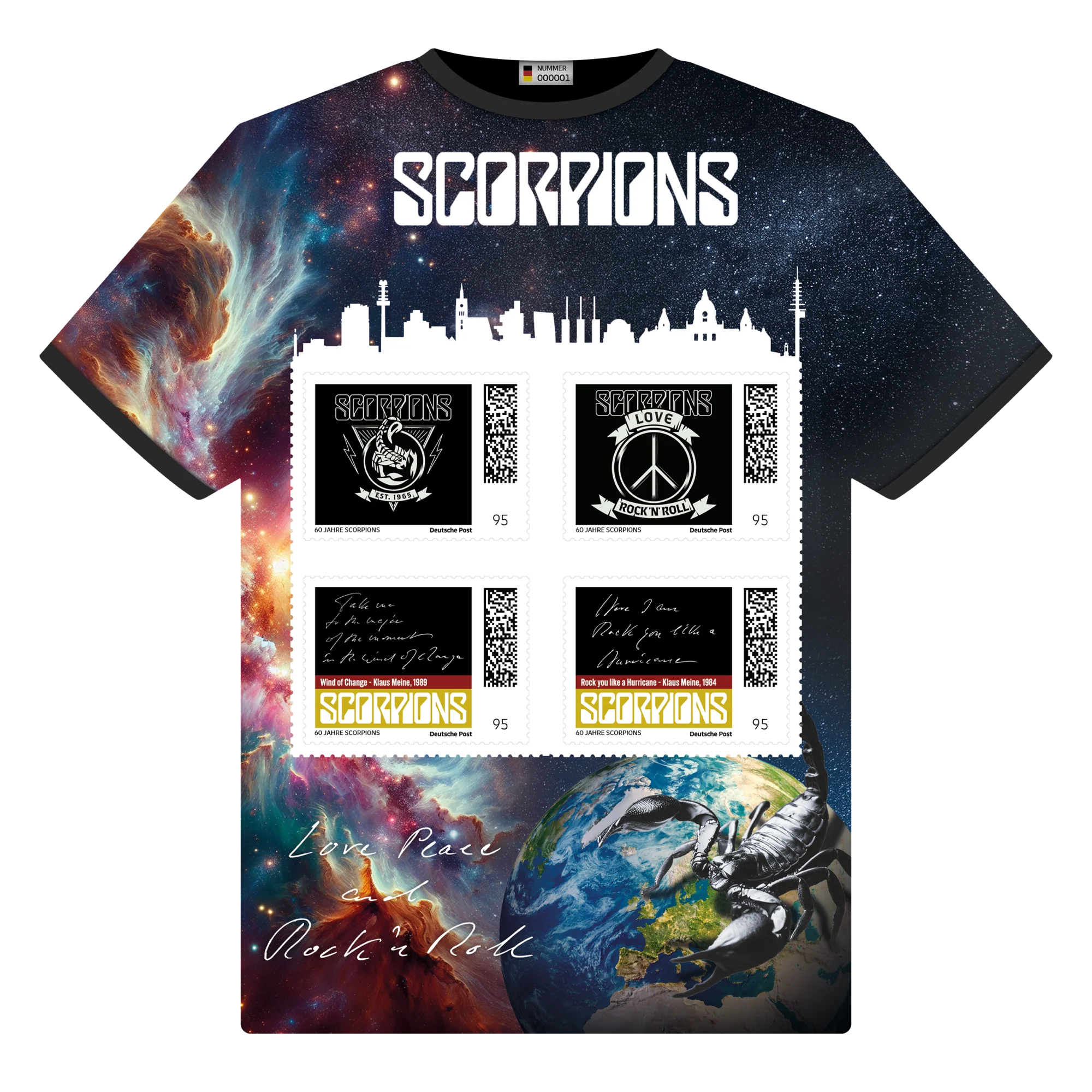 Briefmarken-Set Scorpions Universe
